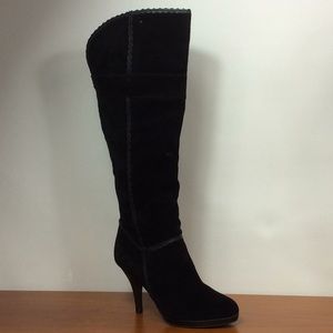 Reba black suede and leather boots